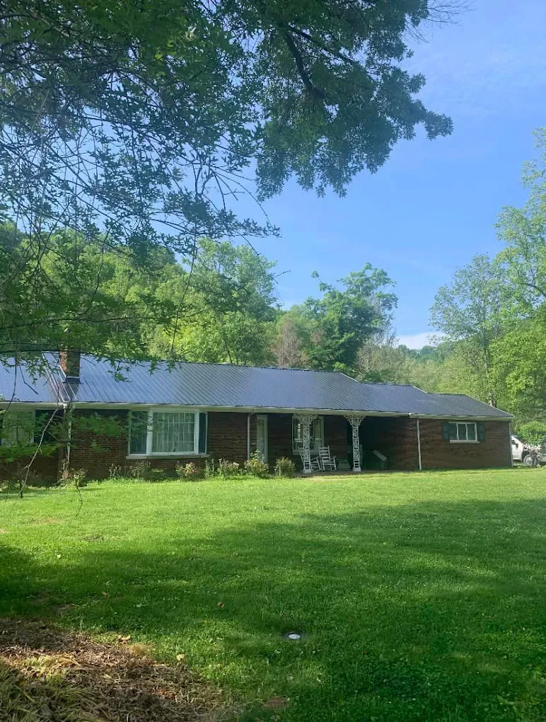 Galvalume roof on country cottage